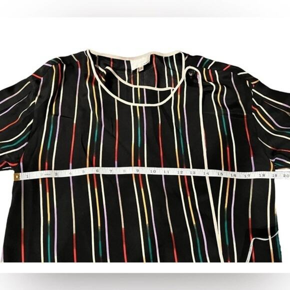 LE FOU WILFRED ARITZIA 100% Silk Rainbow Quarter Sleeve Blouse Size‎ XS - Picture 7 of 7
